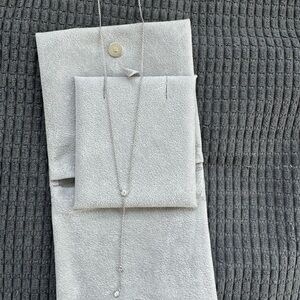 The Clear Cut diamond drip lariat necklace - like new